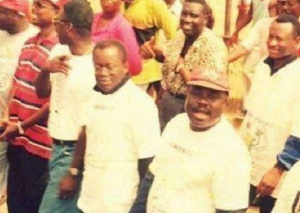 Image of President Akufo-Addo (4th from L) and some participants of the 1995 Kume Preko demo