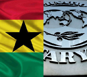 Image of Ghana and IMF flag