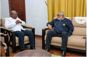 Image of John Dramani Mahama and Late Jerry John Rawlings