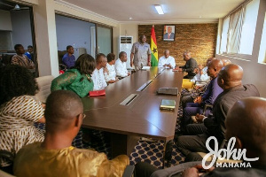 Image of the newly elected executives with John Mahama