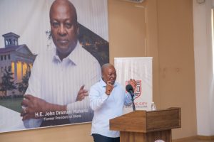 Image of John Mahama at Academic City University College