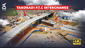 Image of Construction on the three-tier PTC Interchange in Takoradi