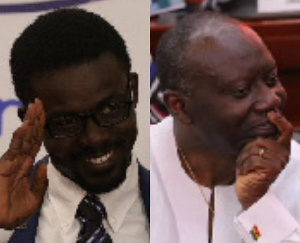 Image of Nana Appiah Mensah (left), Ken Ofori-Atta (right)