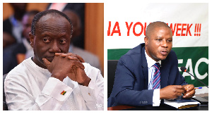 Image of Ken Ofori -Atta Finance Minister and Sylvester Tetteh (MP)