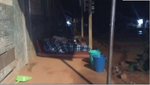 Image of Students of Yilo Krobo SHS sleeping in the open