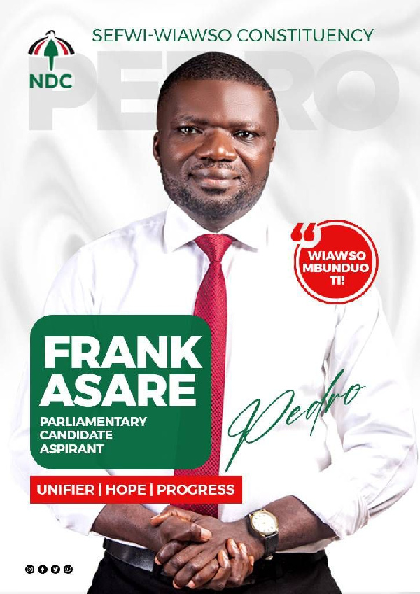Image of Frank Asare is aspiring for the NDC's parliamentary ticket for Sefwi Wiawso