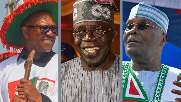Image of The top three presidential candidates in Nigeria