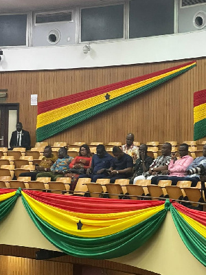 Image of Asiedu Nketiah, Sammy Gyamfi and other NDC officials have been spotted in the gallary of parliament