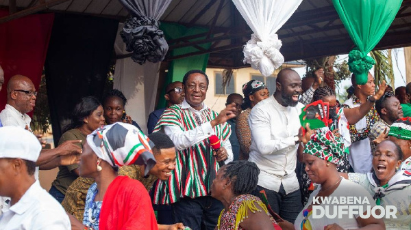 Image of Teeming supporters of the NDC welcomed Dr Kwabena Duffuor