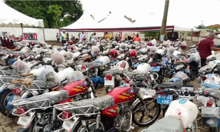 Volta NDC gets motorbikes from John Mahama and parliamentary aspirant