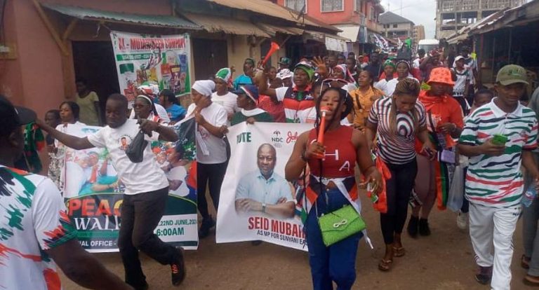 Sunyani East NDC holds massive peace walk