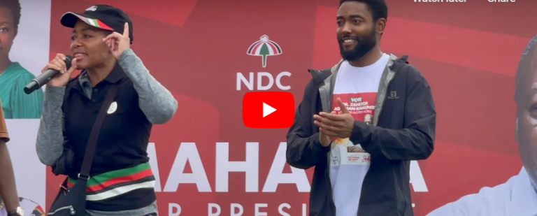 2024 Election: Rawlings’ son, Kimathi campaigns for John Mahama [Watch]