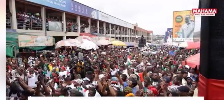 Ho traders give Mahama a rousing welcome, pledge massive support for 2024 elections